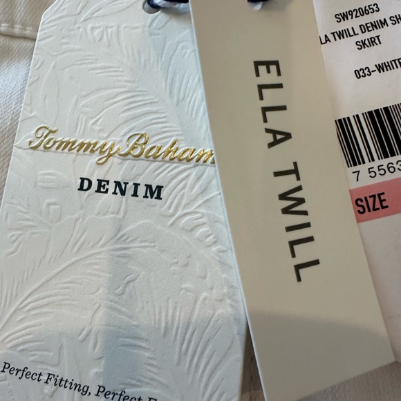 Tommy Bahama White Ella Twill Denim Skirt - Size 10 - NWT - Picture 7 of 12